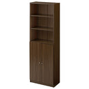 シンプル木製ラック幅60cm〔扉付き〕 本棚 ハイタイプ 扉付き 6段 可動棚 ラック コミック 漫画 大容量 A4 対応 北欧 ぼん家具