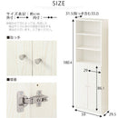 シンプル木製ラック幅60cm〔扉付き〕 本棚 ハイタイプ 扉付き 6段 可動棚 ラック コミック 漫画 大容量 A4 対応 北欧 ぼん家具