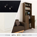 シンプル木製ラック幅60cm〔扉付き〕 本棚 ハイタイプ 扉付き 6段 可動棚 ラック コミック 漫画 大容量 A4 対応 北欧 ぼん家具