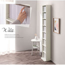 ハイタイプ本棚〔幅30cm〕 本棚 ハイタイプ スリム 8段 可動棚 薄型 木目調 ラック コミック 漫画 大容量 ぼん家具