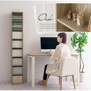 ハイタイプ本棚〔幅30cm〕 本棚 ハイタイプ スリム 8段 可動棚 薄型 木目調 ラック コミック 漫画 大容量 ぼん家具