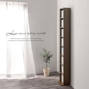 ハイタイプ本棚〔幅30cm〕 本棚 ハイタイプ スリム 8段 可動棚 薄型 木目調 ラック コミック 漫画 大容量 ぼん家具