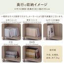 キャスター付き収納ラック 本棚 扉付き キャスター付き 3段 可動棚 韓国インテリア グレージュ PUTUPUTU