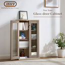 ガラス扉キャビネット〔2扉タイプ〕