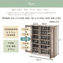 ガラス扉キャビネット〔3扉タイプ〕 ガラスキャビネット 3扉付き 6段 可動棚 韓国インテリア グレージュ 本棚 PUTUPUTU