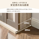 ガラス扉キャビネット〔3扉タイプ〕 ガラスキャビネット 3扉付き 6段 可動棚 韓国インテリア グレージュ 本棚 PUTUPUTU