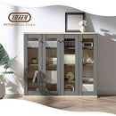 ガラス扉キャビネット〔3扉タイプ〕