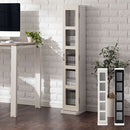 DVDラック cd/dvdラック ガラス扉付き 5段 可動棚 漫画 文庫本 本棚 収納 スリム 薄型 ディスプレイ ぼん家具