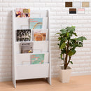 雑誌・パンフレットラック マガジンラック 木製 自立型 5段 雑誌 絵本 パンフレットスタンド 薄型 ぼん家具