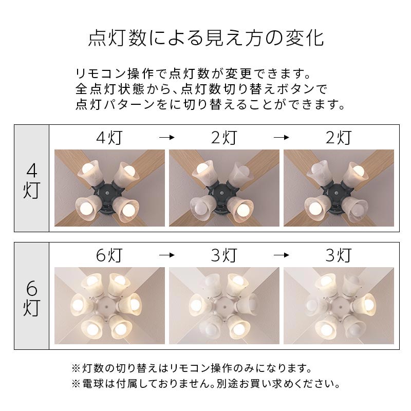 シーリングファン 4灯 10畳