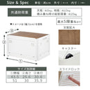 収納ボックス 収納ケース キャスター付 折りたたみ 収納ボックス ミニテーブル 窓付 5面開き 扉付 ロック付 おしゃれ 収納箱 スタッキング ぼん家具
