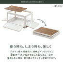 収納ボックス 収納ケース キャスター付 折りたたみ 収納ボックス ミニテーブル 窓付 5面開き 扉付 ロック付 おしゃれ 収納箱 スタッキング ぼん家具