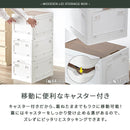 収納ボックス 収納ケース キャスター付 折りたたみ 収納ボックス ミニテーブル 窓付 5面開き 扉付 ロック付 おしゃれ 収納箱 スタッキング ぼん家具