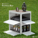 収納ボックス 収納ケース キャスター付 折りたたみ 収納ボックス ミニテーブル 窓付 5面開き 扉付 ロック付 おしゃれ 収納箱 スタッキング ぼん家具