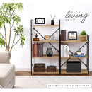 オープンラック 木製×スチール