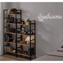 オープンラック L字棚 木製×スチール