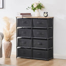 チェスト 引き出し付き 木目×スチール