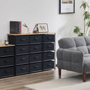 チェスト 引き出し付き 木目×スチール