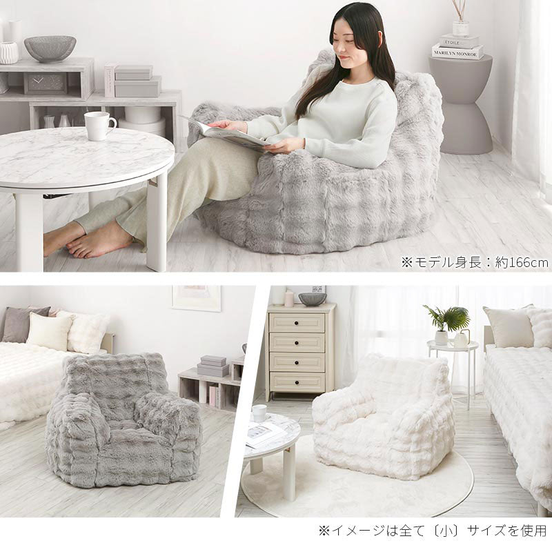 マイクロファイバー 1人掛けソファ カバー付き