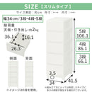 プラスチック チェスト 3段・4段・5段 スリム・ワイド 単品・セット