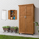 天然木ウッドストッカー〔大サイズ〕 屋外収納庫 物置 北欧 倉庫 木製 幅80cm 屋外物置 小型 おしゃれ ガーデニング用品 収納 木製ストッカー 庭 収納庫 整理棚 収納棚 ベランダ収納 ぼん家具