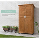 天然木ウッドストッカー〔大サイズ〕 屋外収納庫 物置 北欧 倉庫 木製 幅80cm 屋外物置 小型 おしゃれ ガーデニング用品 収納 木製ストッカー 庭 収納庫 整理棚 収納棚 ベランダ収納 ぼん家具