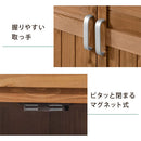 天然木ウッドストッカー〔小サイズ〕 屋外収納庫 物置き 屋外 倉庫 物置き おしゃれ 小型 スリム 屋外収納棚 収納庫 ガレージ コンテナ 木製 マグネット扉 木製物置 収納 収納棚 園芸 ラック ぼん家具