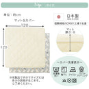 ベビーマット２点セット お昼寝布団セット ベビー布団 ベビーマット カバー セット 120×120cm 厚み8cm クッション ベビークッション 固綿入り 赤ちゃん 寝返り マット ぼん家具