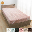 マイクロファイバー敷パッド〔セミダブル〕 敷きパッド セミダブル 暖かい 冬 シーツ マイクロファイバー 敷きカバー 洗える ウォッシャブル 清潔 ベッドパッド 4隅ゴム付き ズレ防止 ぼん家具