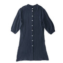 ルームワンピース〔長袖〕 ルームウェア パジャマ ガーゼワンピース レディース 長袖 コットン 綿 100％ 3重ガーゼ 前開き おしゃれ フリーサイズ recorela ぼん家具