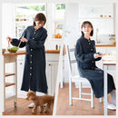 ルームワンピース〔長袖〕 ルームウェア パジャマ ガーゼワンピース レディース 長袖 コットン 綿 100％ 3重ガーゼ 前開き おしゃれ フリーサイズ recorela ぼん家具