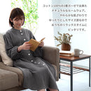 ルームワンピース〔長袖〕 ルームウェア パジャマ ガーゼワンピース レディース 長袖 コットン 綿 100％ 3重ガーゼ 前開き おしゃれ フリーサイズ recorela ぼん家具