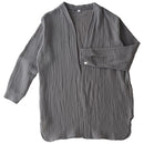 カーディガン〔男女兼用〕 カーディガン メンズ レディース 長袖 S M L ルームウエア 羽織り 3重ガーゼ 綿100% コットン 部屋着 前開き アウター きれいめ おしゃれ recorela ぼん家具