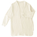 カーディガン〔男女兼用〕 カーディガン メンズ レディース 長袖 S M L ルームウエア 羽織り 3重ガーゼ 綿100% コットン 部屋着 前開き アウター きれいめ おしゃれ recorela ぼん家具