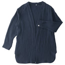 カーディガン〔男女兼用〕 カーディガン メンズ レディース 長袖 S M L ルームウエア 羽織り 3重ガーゼ 綿100% コットン 部屋着 前開き アウター きれいめ おしゃれ recorela ぼん家具