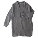 カーディガン〔男女兼用〕 カーディガン メンズ レディース 長袖 S M L ルームウエア 羽織り 3重ガーゼ 綿100% コットン 部屋着 前開き アウター きれいめ おしゃれ recorela ぼん家具