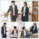 カーディガン〔男女兼用〕 カーディガン メンズ レディース 長袖 S M L ルームウエア 羽織り 3重ガーゼ 綿100% コットン 部屋着 前開き アウター きれいめ おしゃれ recorela ぼん家具