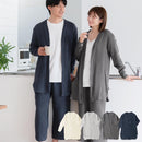 カーディガン〔男女兼用〕 カーディガン メンズ レディース 長袖 S M L ルームウエア 羽織り 3重ガーゼ 綿100% コットン 部屋着 前開き アウター きれいめ おしゃれ recorela ぼん家具