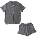 パジャマ〔半袖・レディース〕 パジャマ レディース 半袖 半ズボン S M L ルームウエア セット レディースパジャマ 3重ガーゼ 綿100% コットン 部屋着 前開き おしゃれ recorela ぼん家具