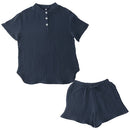 パジャマ〔半袖・レディース〕 パジャマ レディース 半袖 半ズボン S M L ルームウエア セット レディースパジャマ 3重ガーゼ 綿100% コットン 部屋着 前開き おしゃれ recorela ぼん家具