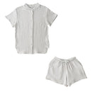 パジャマ〔半袖・レディース〕 パジャマ レディース 半袖 半ズボン S M L ルームウエア セット レディースパジャマ 3重ガーゼ 綿100% コットン 部屋着 前開き おしゃれ recorela ぼん家具