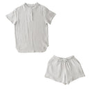 パジャマ〔半袖・レディース〕 パジャマ レディース 半袖 半ズボン S M L ルームウエア セット レディースパジャマ 3重ガーゼ 綿100% コットン 部屋着 前開き おしゃれ recorela ぼん家具