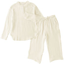 パジャマ〔長袖・男女兼用〕 ルームウェア 上下 レディース メンズ 長袖 S M L パジャマ 部屋着 ナイトウェア コットン100％ 綿 前開き ボタン おしゃれ  recorela ぼん家具