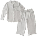 パジャマ〔長袖・男女兼用〕 ルームウェア 上下 レディース メンズ 長袖 S M L パジャマ 部屋着 ナイトウェア コットン100％ 綿 前開き ボタン おしゃれ  recorela ぼん家具