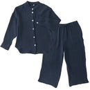 パジャマ〔長袖・男女兼用〕 ルームウェア 上下 レディース メンズ 長袖 S M L パジャマ 部屋着 ナイトウェア コットン100％ 綿 前開き ボタン おしゃれ  recorela ぼん家具