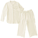 パジャマ〔長袖・男女兼用〕 ルームウェア 上下 レディース メンズ 長袖 S M L パジャマ 部屋着 ナイトウェア コットン100％ 綿 前開き ボタン おしゃれ  recorela ぼん家具