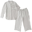 パジャマ〔長袖・男女兼用〕 ルームウェア 上下 レディース メンズ 長袖 S M L パジャマ 部屋着 ナイトウェア コットン100％ 綿 前開き ボタン おしゃれ  recorela ぼん家具