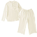 パジャマ〔長袖・男女兼用〕 ルームウェア 上下 レディース メンズ 長袖 S M L パジャマ 部屋着 ナイトウェア コットン100％ 綿 前開き ボタン おしゃれ  recorela ぼん家具