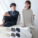 パジャマ〔長袖・男女兼用〕 ルームウェア 上下 レディース メンズ 長袖 S M L パジャマ 部屋着 ナイトウェア コットン100％ 綿 前開き ボタン おしゃれ  recorela ぼん家具
