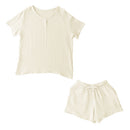 ルームウェア〔半袖・レディース〕 パジャマ レディース 半袖 半ズボン S M L ルームウエア セット 寝巻 3重ガーゼ 綿100% コットン ハーフパンツ ウエストゴム おしゃれ recorela ぼん家具